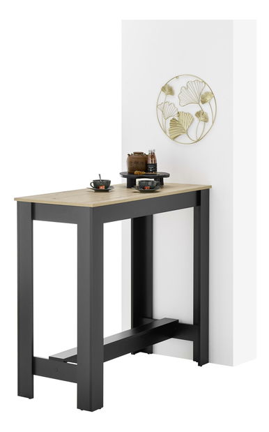 Barový stolek Matioso 2 (dub artisan + černá)