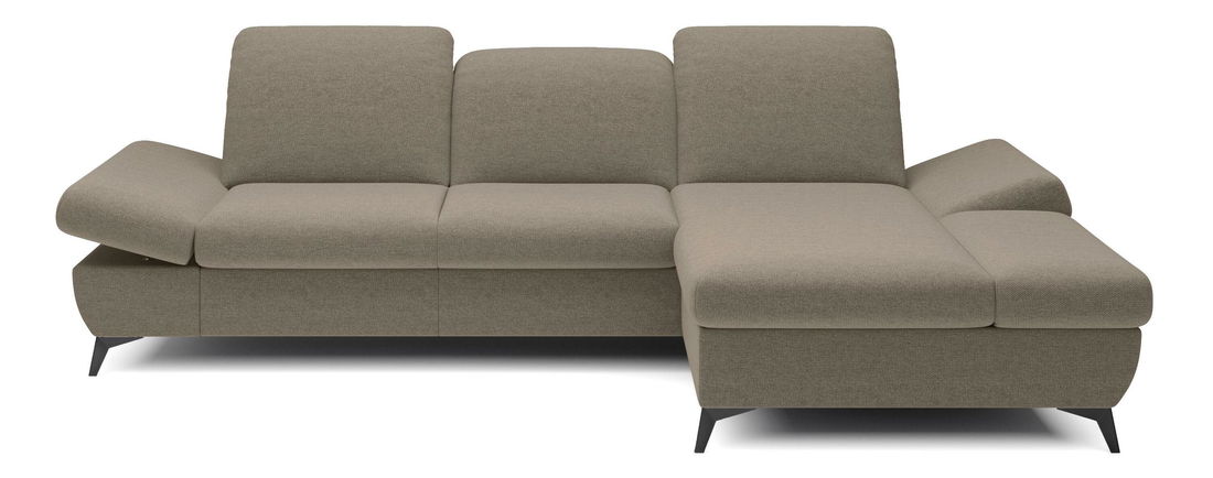 Rohová sedací souprava Harpie (šedohnědá) (P)