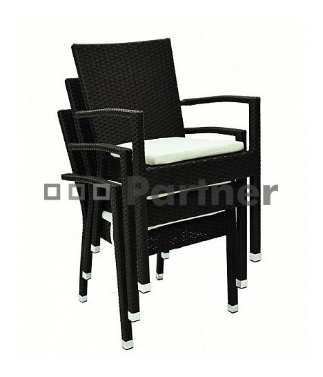 Zahradní sestava Napoli I. 1+4 (hnědá) (um. ratan)