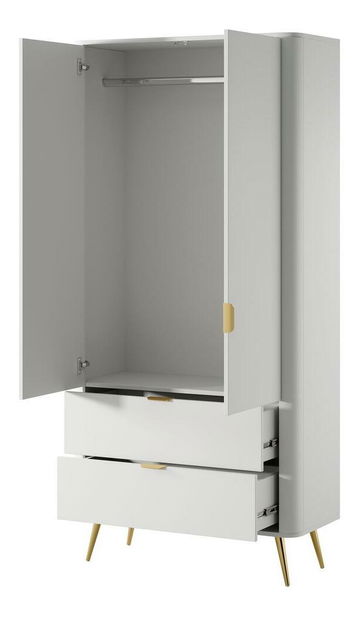 Šatní skříň Ovenia O5 (bílá)