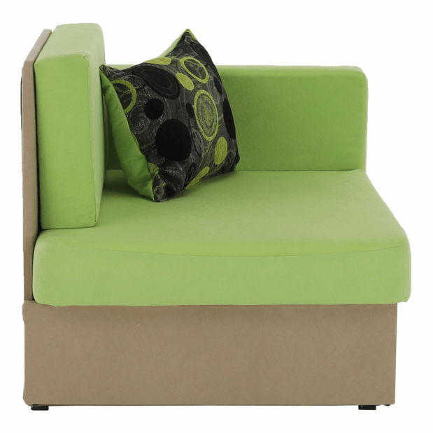 Dětská pohovka Kuboš zelená + béžová (P)