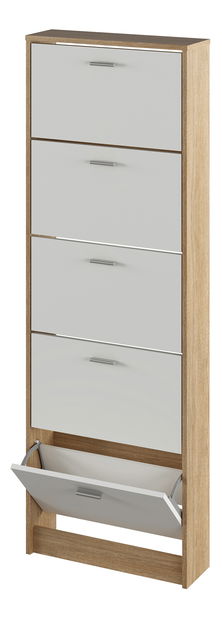 Botník (skříňka na boty) Mobby 15 (dub sonoma + bílá)