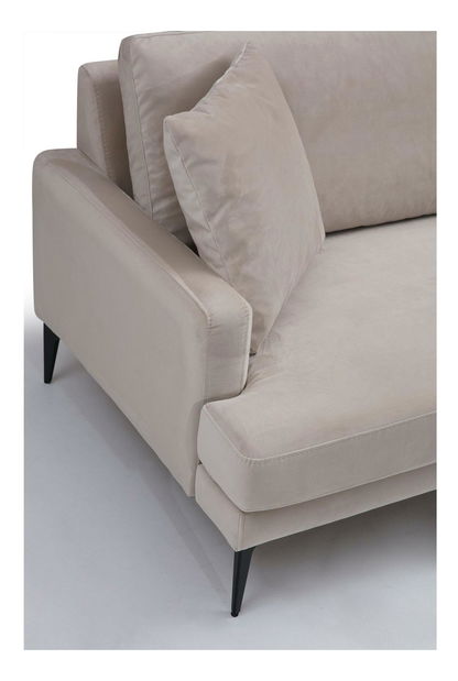 Pohovka trojsedačka Papirolla (béžová + černá)