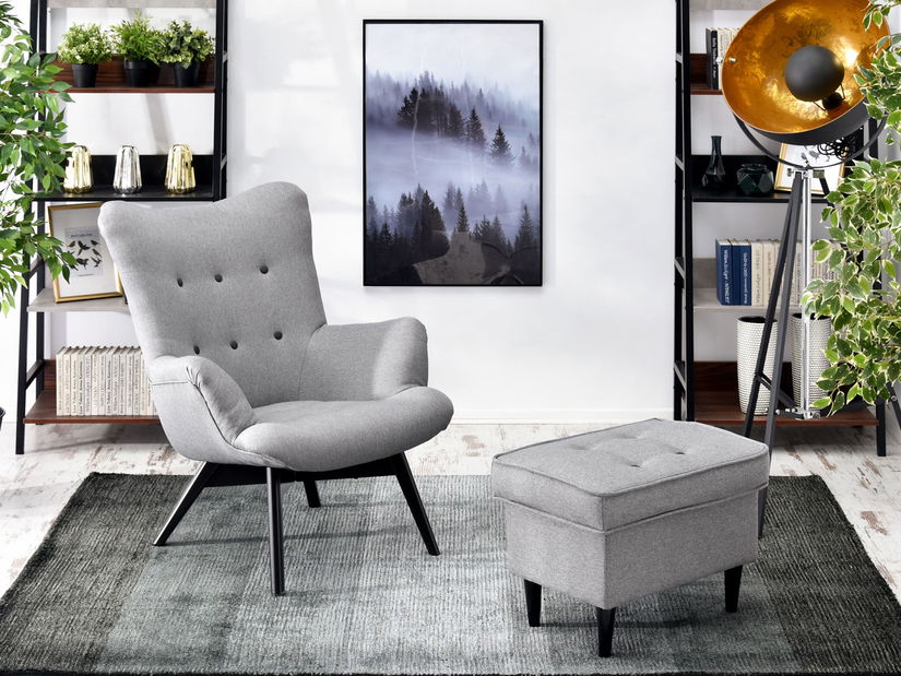 Relaxační křeslo Florentino (šedá + černá)