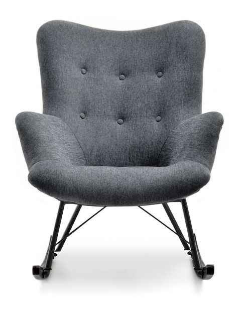 Houpací křeslo Laurentino (grafitová + černá)