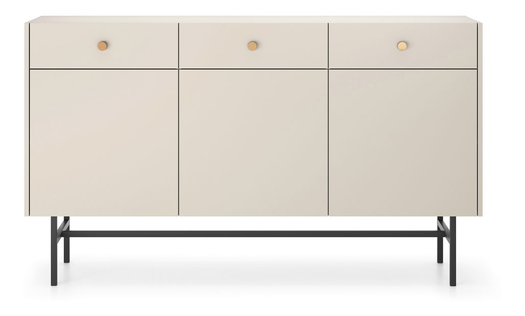 Komoda Desanta 3D3SZ (béžová + černá)