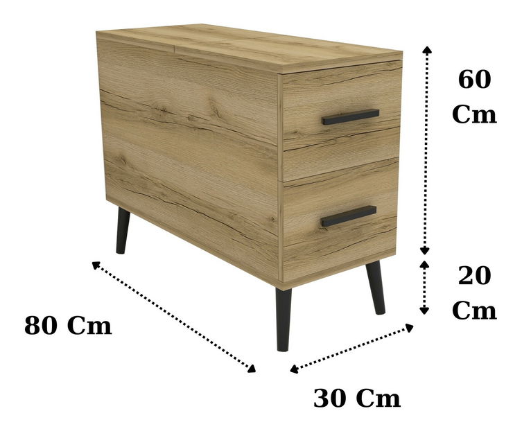 Příruční stolek Iceland Delta (dub)