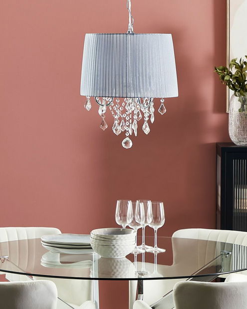 Závěsná lampa Evandale (světlešedá)