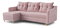 Rohová sedací souprava Lou (L) (růžová)