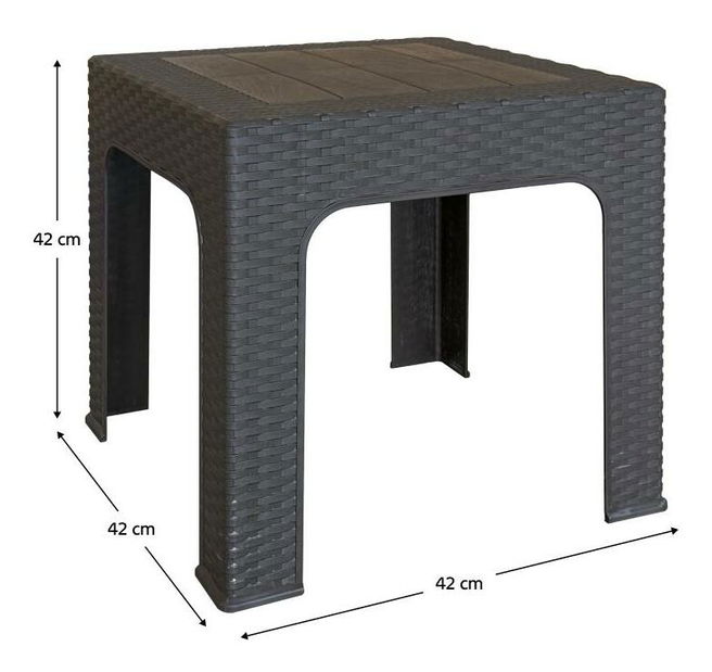 Zahradní příruční stolek (3 ks) Zanjar (hnědá) *výprodej