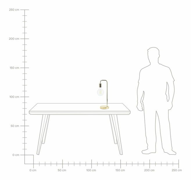 Stolní lampa Salto (zlatá)