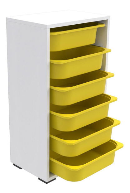 Organizér na hračky Dremonka 3 (bílá + žlutá)