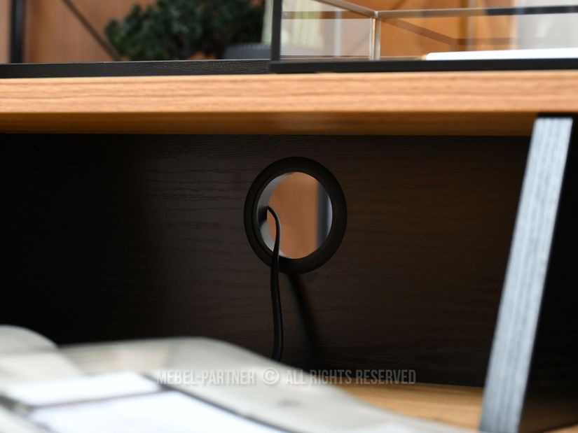 PC stolek Aspart (černý dub + černá)