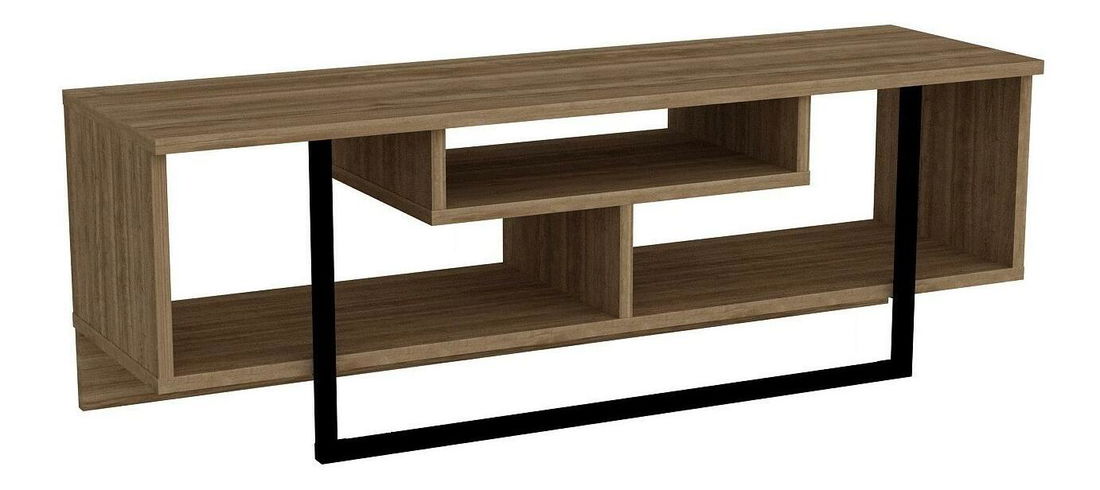 TV stolek/skříňka Aslana 120 (ořech + černá)