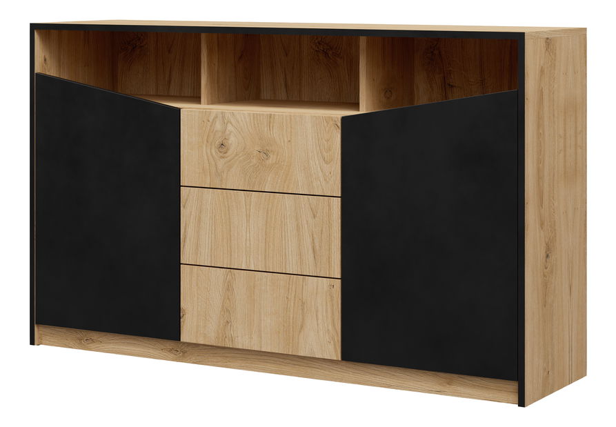 Komoda Avain 3 (dub + černá)