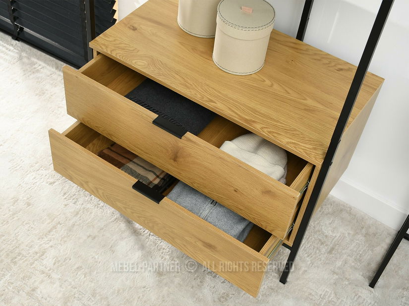 Regál Tejido (dub + černá)