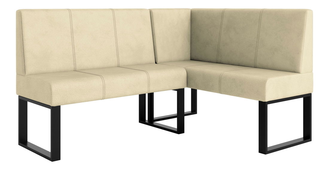 Rohová lavice Bernio 130x170 (krémová) (P)