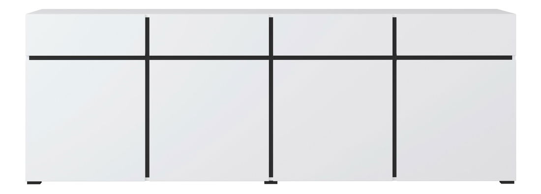 Komoda Crossroad W25 (černá + bílá)