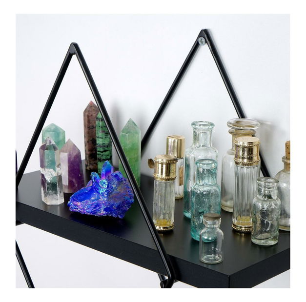 Dekorativní nástěnná police Duvelo 15 (černá)