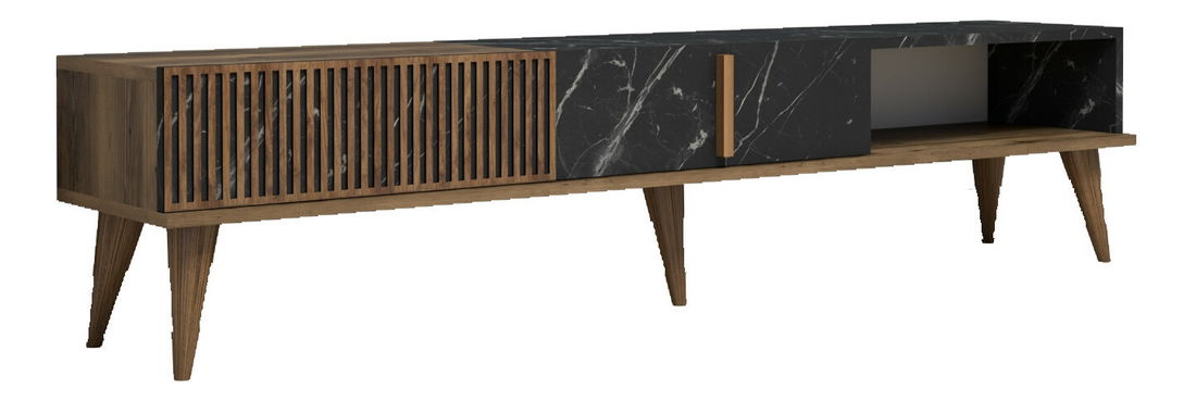 TV stolek/skříňka Millano 1 (Ořech + Černá)