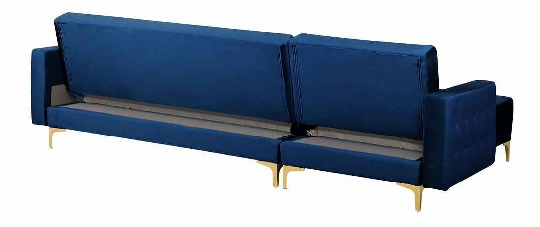 Rohová sedací souprava Aberlady 4 (námořnická modrá) (L)