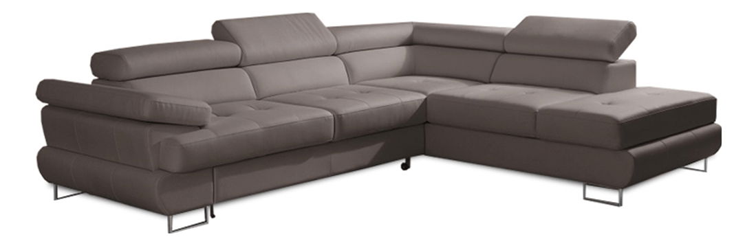 Rohová sedací souprava Bjorn R 2F-OTM šedo-hnědá (P)
