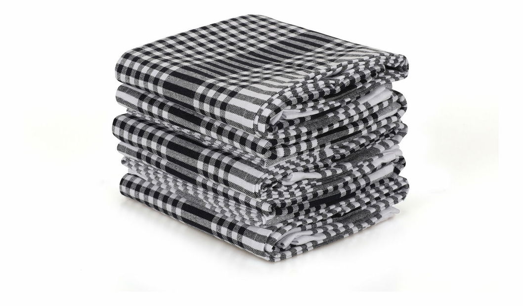 Sada utěrek (10 ks.) Klarisa (černá + bílá)