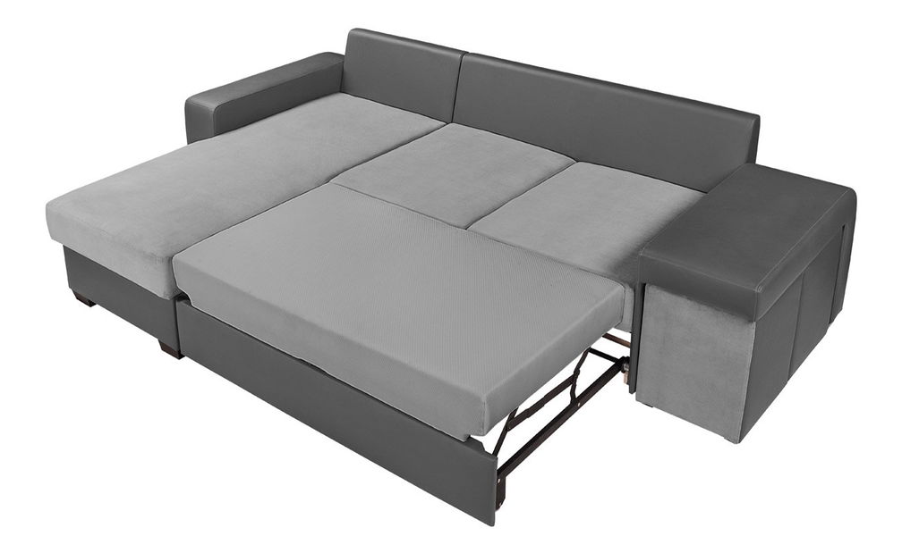 Rohová sedací souprava BRW Collin RECBK.2F šedá (L)