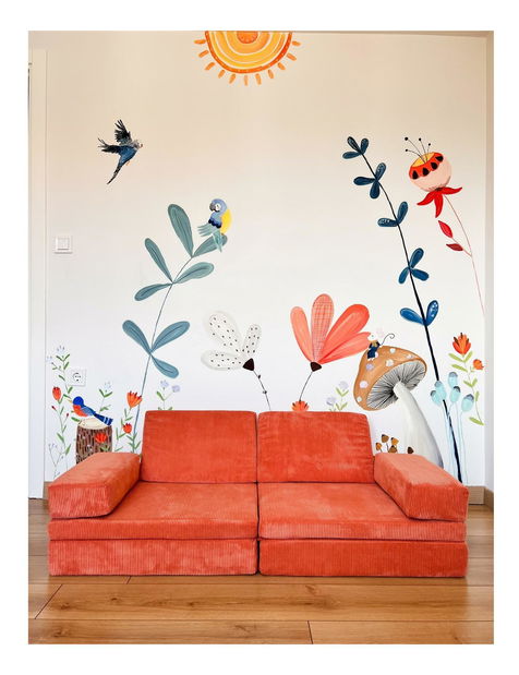 Pohovka dvousedačka Puella (oranžová)