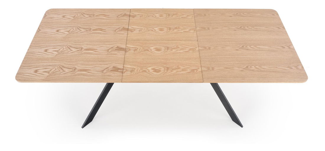 Jídelní stůl Baracco (dub přírodní + černá) (pro 6 až 8 osob)