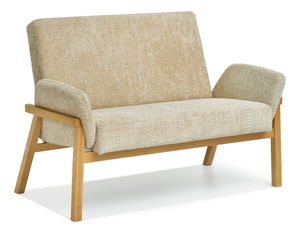 Pohovka dvousedačka Lavora (béžová + dub)