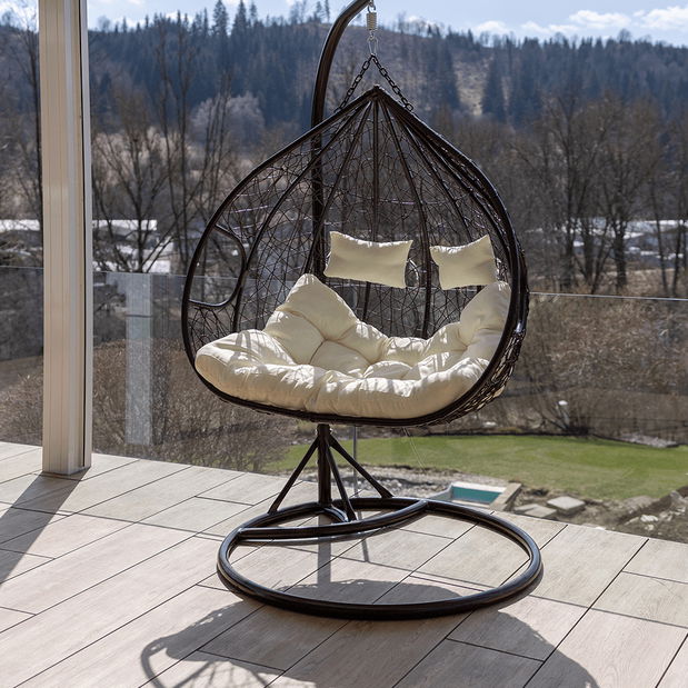 Závěsné křeslo Dali (hnědá)