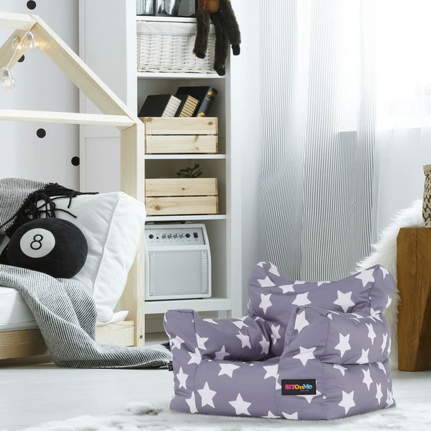 Sedací vak Buff Beauty (šedá + bílá) *výprodej