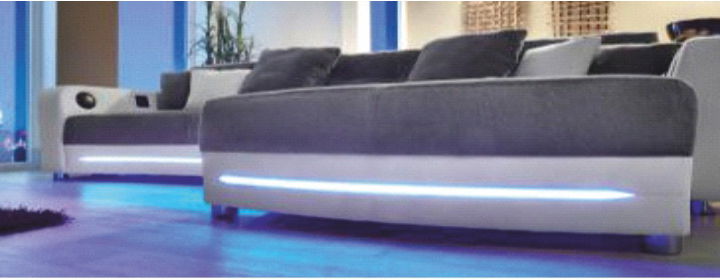 Rohová sedací souprava Liodal (L) (s audiosystémem a LED)