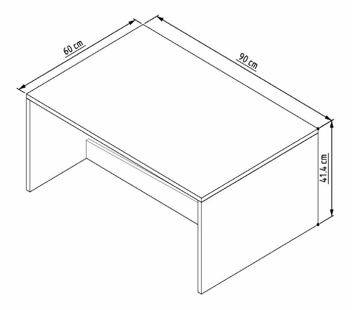 Konferenční stolek Lenia (ořech + dub safírový)