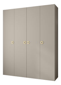 Šatní skříň 200 cm Carmela 50-1 (kašmír + zlatá)