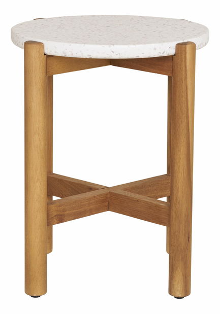 Příruční stolek Taleria 11 (přírodní + bílá)