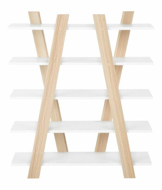 Kancelářská sestava Enzo (bílá + světlé dřevo)