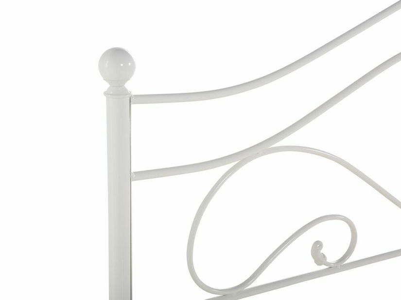 Manželská postel 140 cm Lyrza (bílá)