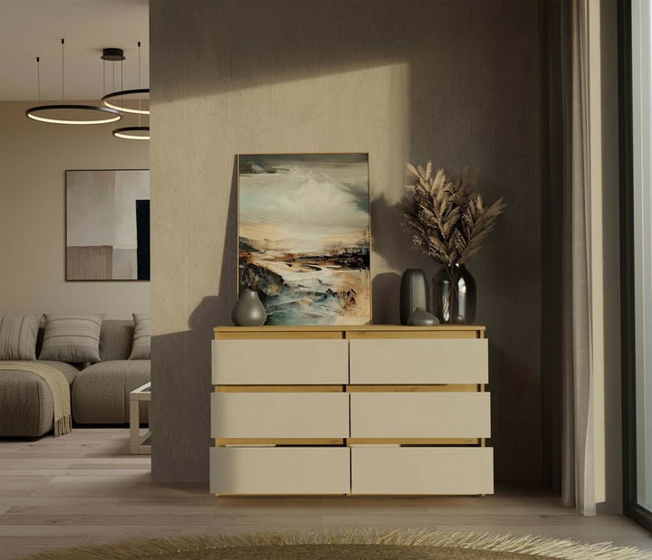 Komoda Musecalo 6 120 (antracit + kašmír)