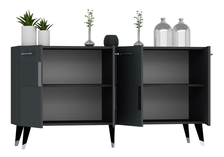 Skříňka Lotoka 2 (antracit + stříbrná)