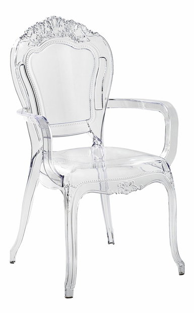 Set 2 ks. jídelních židlí VITTON II (průhledná) *výprodej