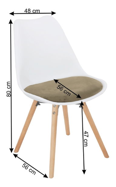 Jídelní židle Samim (hnědá+ buk)