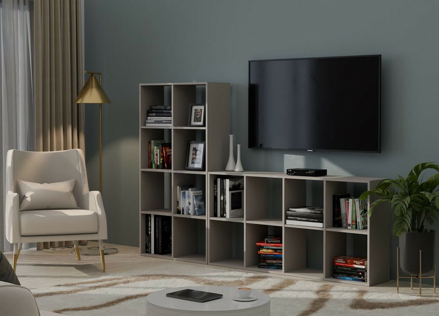 Regál Metros 4 (světlohnědá)