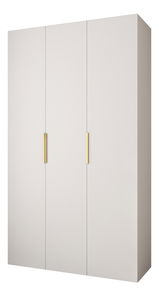 Šatní skříň 140 cm Carmela 50-4 (bílá + zlatá)