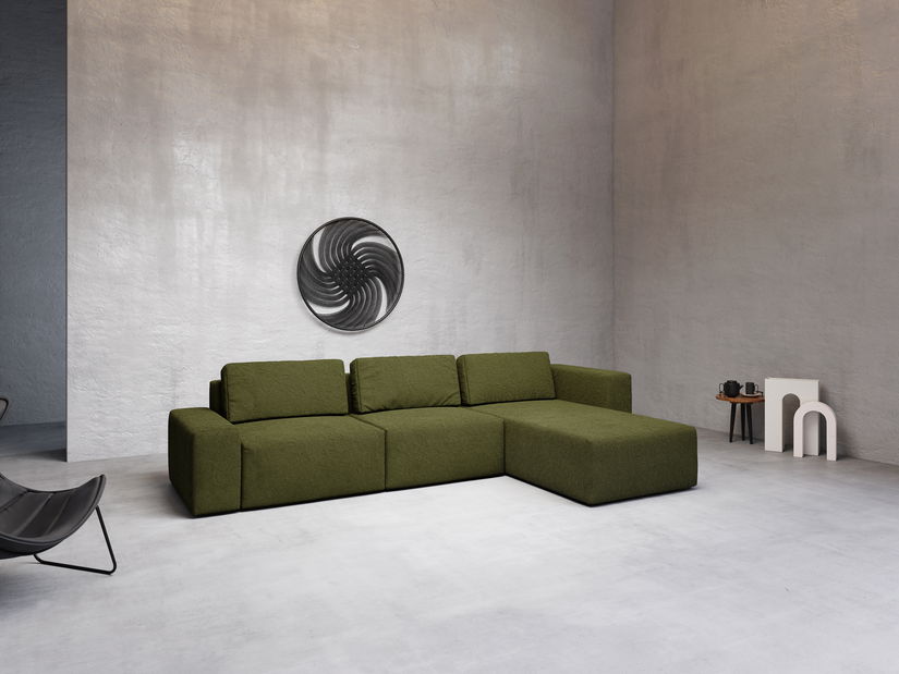 Rohová sedací souprava Berliner (P) (khaki)