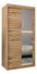Šatní skříň 100 cm se zrcadlem Verika 2 100 (dub artisan)