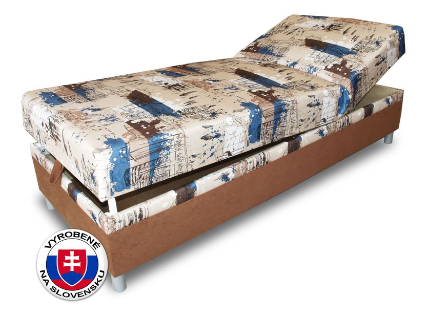 Jednolůžková postel (válenda) 80 cm Benab Rafael Steel (s roštem a matrací)