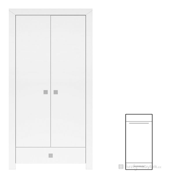 Šatní skříň BRW Mezo SZF2D1S/19/10