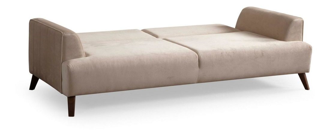 Pohovka trojsedačka Beharona (ecru + ořech)